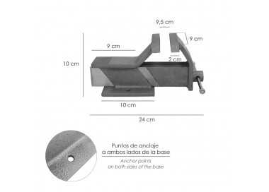Tornillo Banco Acero 125 mm. Banco De Mesa, Tornillo Sujeción, Abrazadera De Banco