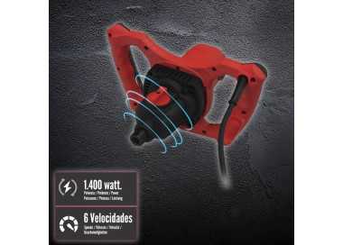 Mezclador Eléctrico 1400 Watt 6 Velocidades Con Variador de Potencia