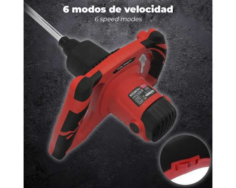 Mezclador Eléctrico 1400 Watt 6 Velocidades Con Variador de Potencia