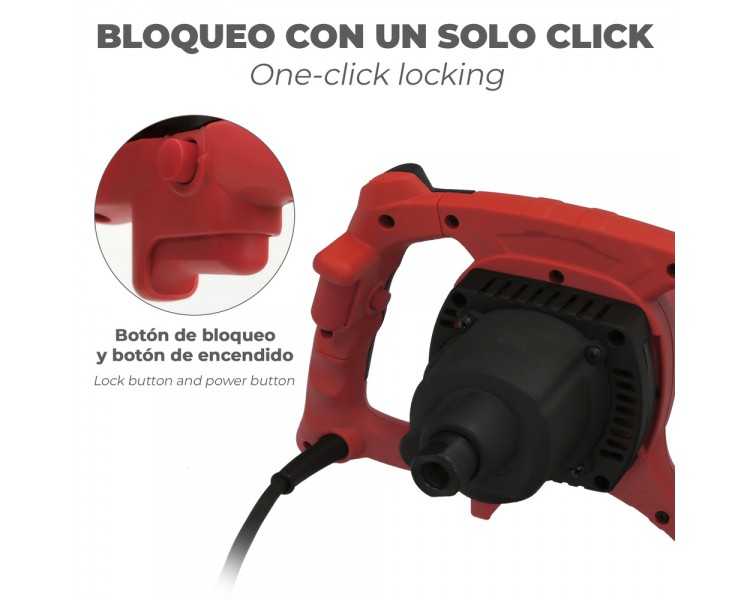 Mezclador Eléctrico 1400 Watt 6 Velocidades Con Variador de Potencia