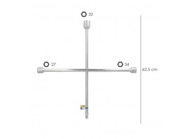 Llave Cruz 27 mm. / 32 mm. / 32 mm.  3/4". Para Camión.  Llave De Cruceta, Llave Cruzada, Llave Rueda Camión,