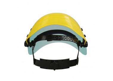 Protector Facial Con Arnes Ajustable Pantalla Policarbonato 390x200 mm. visera Seguridad, Anti Impactos, Casco Desbrozadora
