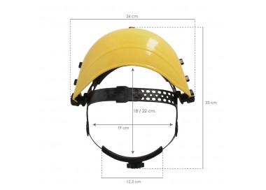 Protector Facial Con Arnes Ajustable Pantalla Policarbonato 390x200 mm. visera Seguridad, Anti Impactos, Casco Desbrozadora