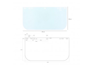 Protector Facial Con Arnes Ajustable Pantalla Policarbonato 390x200 mm. visera Seguridad, Anti Impactos, Casco Desbrozadora