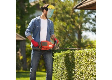 Protector Facial Con Arnes Ajustable Pantalla Policarbonato 390x200 mm. visera Seguridad, Anti Impactos, Casco Desbrozadora