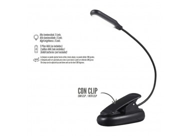 Linterna Led De Mesa Con Clip A Pilas