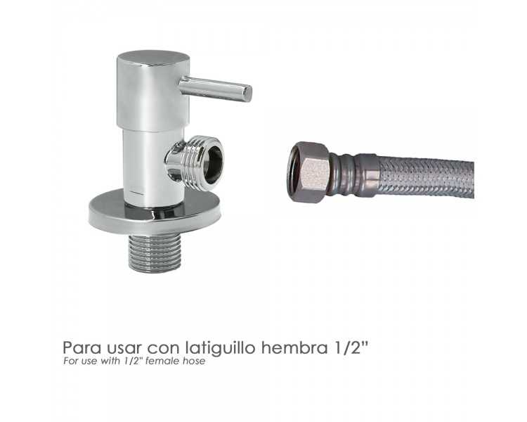 Llave De Escuadra Cerámica 1/2" - 1/2"
