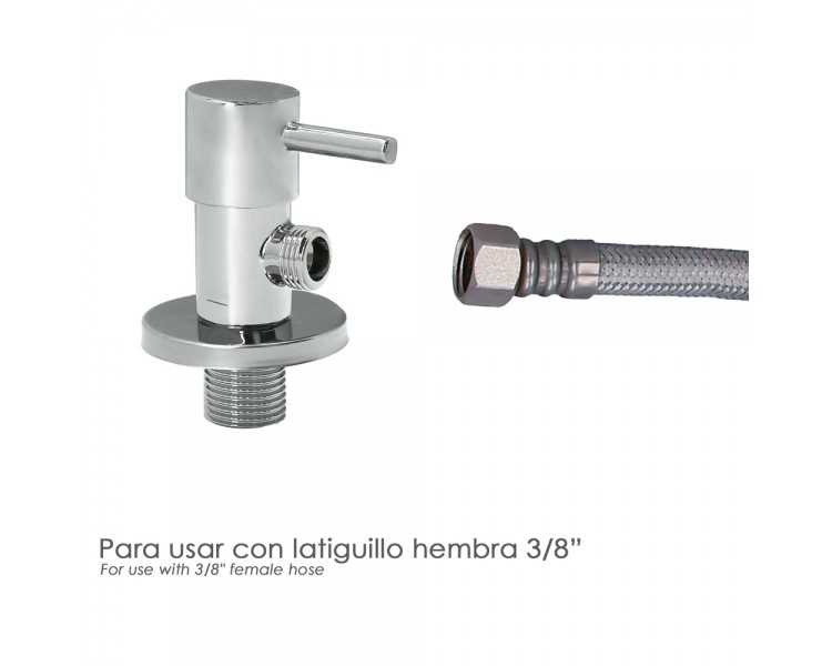 Llave De Escuadra Cerámica 1/2" - 3/8"