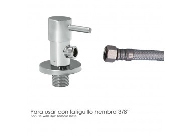 Llave De Escuadra Cerámica 1/2" - 3/8"