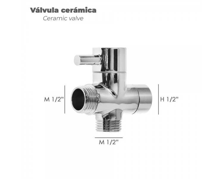 Ducha Bidet WC Con Válvula Cerámica H 1/2"  M 1/2" M 1/2"