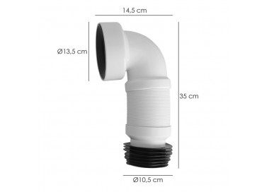 Manguito Inodoro Extensible T-138  Acodado