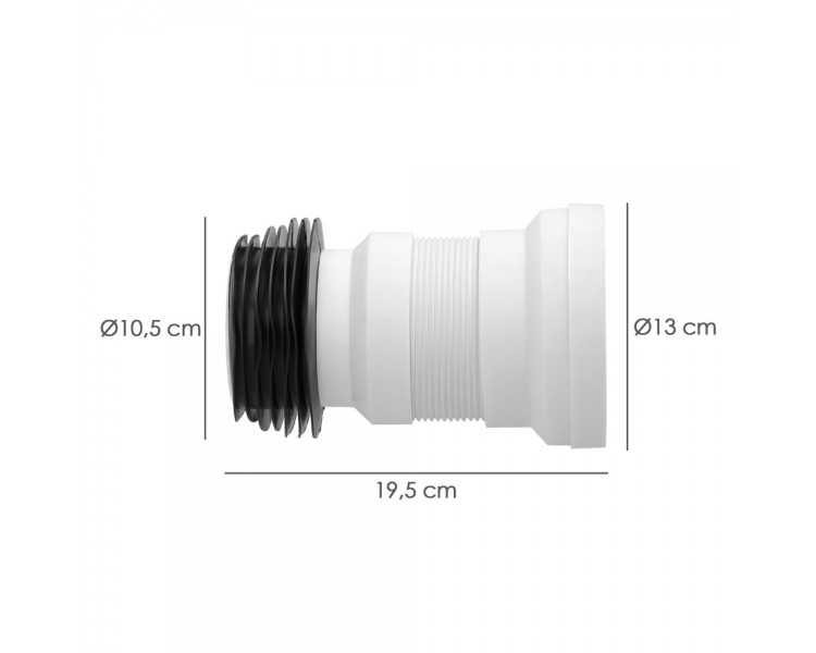 Manguito Inodoro Extensible T-118M Mini 350 mm.