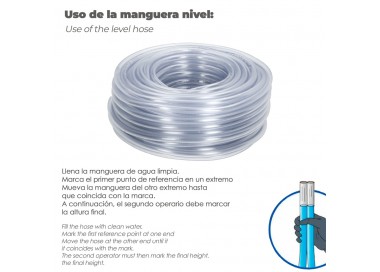 Tubo Transparente De Nivel 10x14 mm. Rollo 50 metros.