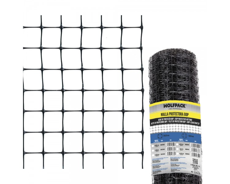 Malla Protectora BOP 25 x 25 mm. 40gms/m2. 1 m. x 10 m.