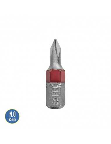 Puntas Largas Destornillador Phillips Nº 0 (2 Piezas). Acero S2 al Cromo Vanadio. Puntas Hexagonales, Destorpuntas,