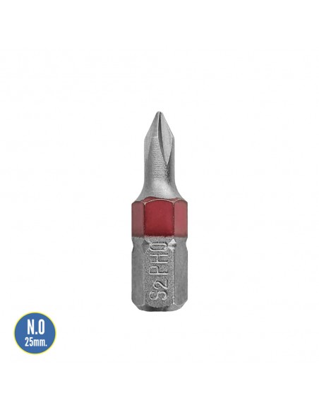 Puntas Largas Destornillador Phillips Nº 0 (2 Piezas). Acero S2 al Cromo Vanadio. Puntas Hexagonales, Destorpuntas,
