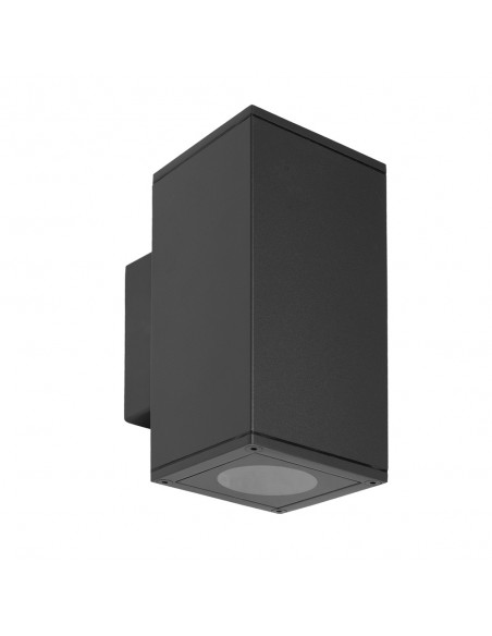 Lampara Aplique Doble GU10 IP65 Negro
