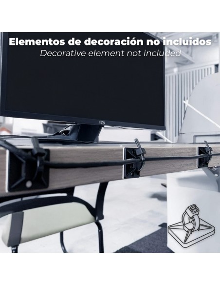 Base Adhesiva Para Bridas 28x28 mm. Negra Bolsa 100 Unidades