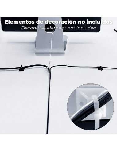 Base Adhesiva Para Bridas 28x28 mm. Blanca Bolsa 100 Unidades
