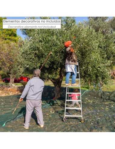 Mantas Aceituna 3 x 6 Metros. Multiusos 100% Hdpe Gramaje 90 Gr/m2. Reforzada, Con Ojales, Mantos Aceituna, Fardos Aceituna,