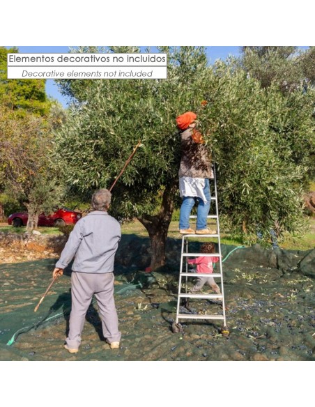 Mantas Aceituna 3 x 6 Metros. Multiusos 100% Hdpe Gramaje 90 Gr/m2. Reforzada, Con Ojales, Mantos Aceituna, Fardos Aceituna,