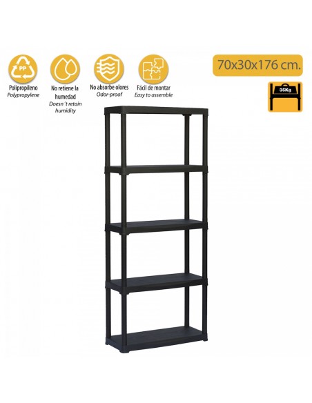 Modulo Estanteria Polipropileno 70x30x176 cm.