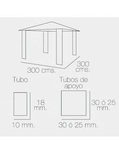 Pergola Papillon 3x3 Metros Plegable