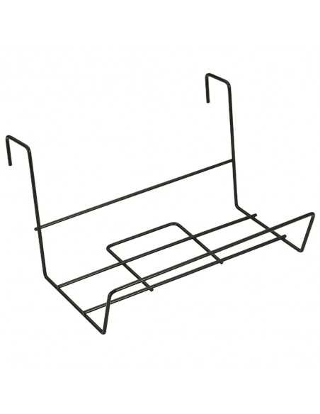 Soporte Para Jardinera Balcon Acero Plastificado Negro 41x18 cm.