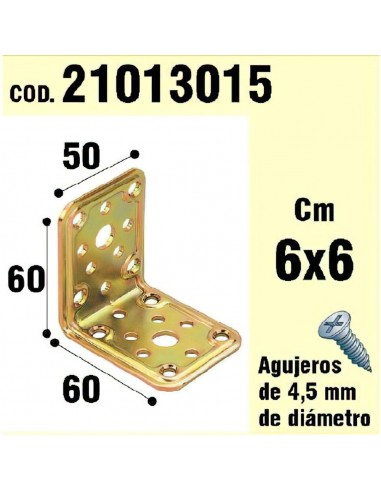Soporte Para Madera Ángulo   50x 60x 60 mm.
