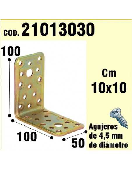 Soporte Para Madera Ángulo  50x 100x 100 mm.