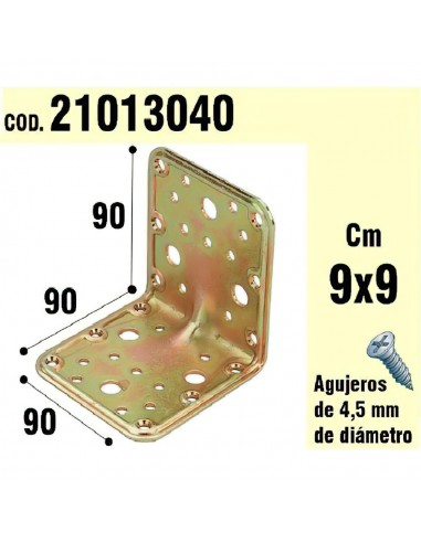 Soporte Para Madera Ángulo  90x90x90 mm.