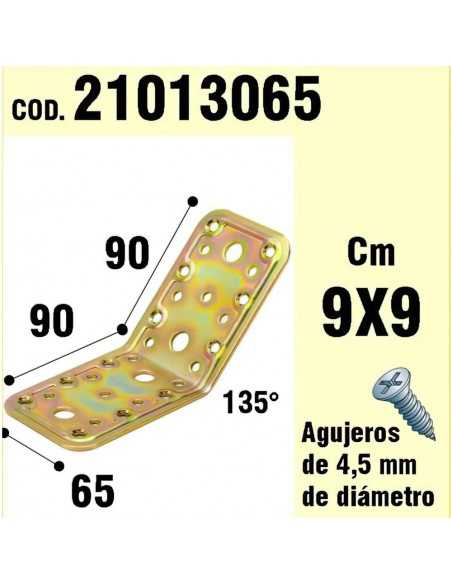 Soporte Para Madera Ángulo  65x90x90 mm./135°