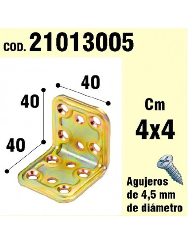 Soporte Para Madera Ángulo   40x40x40 mm.
