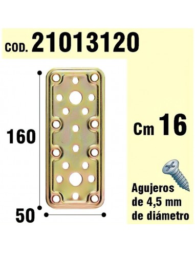 Soporte Para Madera Placa Bicromatada 50x160 mm.
