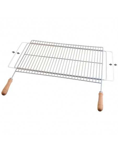 Parrilla Barbacoa Extensible 60/70x40cm Zincada