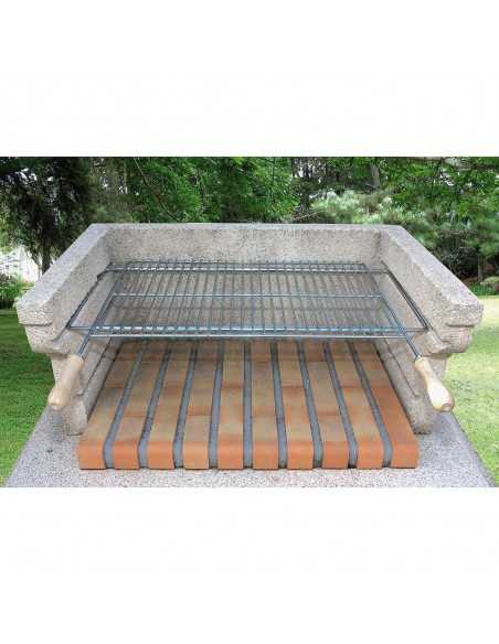 Parrilla Barbacoa Extensible 60/70x40cm Zincada