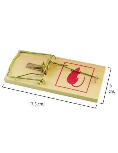 Trampa ratas madera 17,5 x 8 cm.
