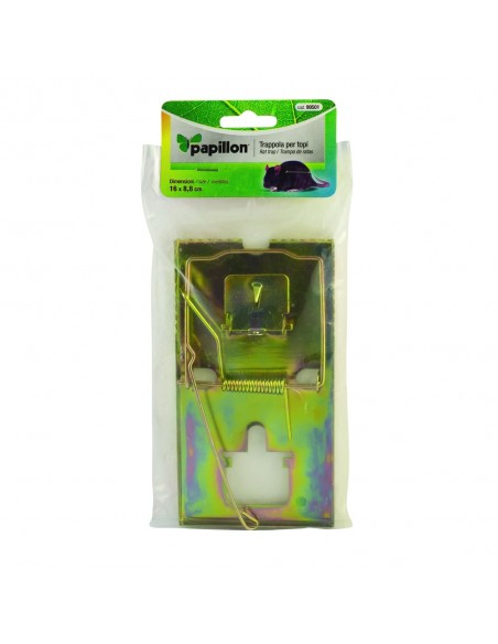 Trampa ratas metálica galvanizada 16 x 8.8 cm.