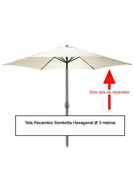 Tela Recambio Sombrilla Hexagonal Ø 3 metros (08091050)