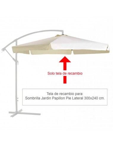 Tela Recambio Para Sombrilla Papillon Pie Lateral Ø 3 x 2,40 metros Color Beige