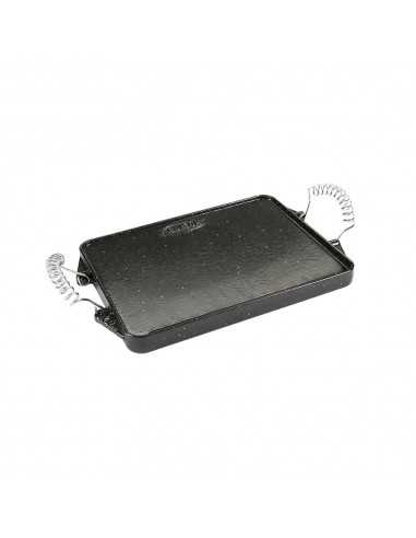 Plancha Hierro Fundido Esmaltada Rectangular 24 x 44 cm.