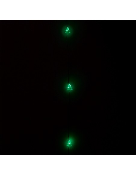 Guirnalda Luces Navidad Arboles 20 Leds Color Verde. Luz navidad interiores IP20 A Pilas 3AA (No Incluida)