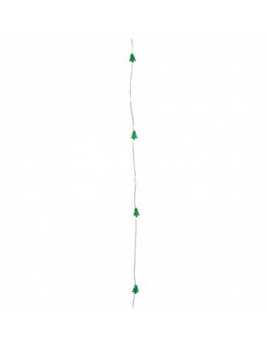 Guirnalda Luces Navidad Arboles 20 Leds Color Verde. Luz navidad interiores IP20 A Pilas 3AA (No Incluida)