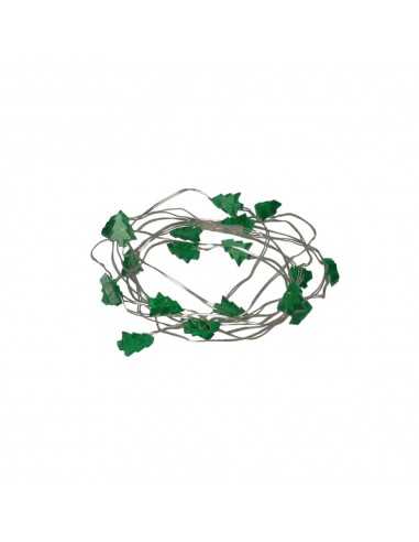 Guirnalda Luces Navidad Arboles 20 Leds Color Verde. Luz navidad interiores IP20 A Pilas 3AA (No Incluida)