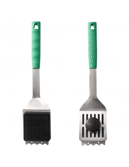 Espatula Con Cepillo Rascador Para Barbacoa 41,5 cm.