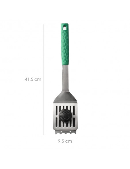 Espatula Con Cepillo Rascador Para Barbacoa 41,5 cm.