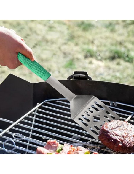 Espatula Con Cepillo Rascador Para Barbacoa 41,5 cm.