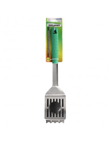 Espatula Con Cepillo Rascador Para Barbacoa 41,5 cm.