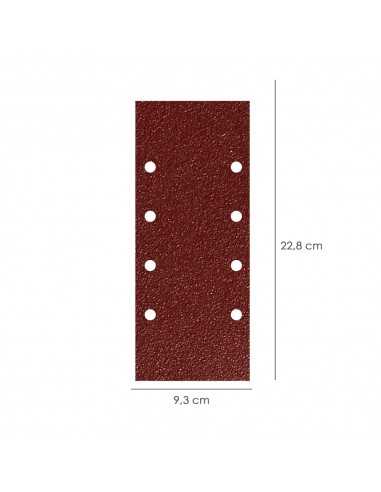 Lija Recambio Con Velcro 93x228 mm. con Agujeros Grano  80 (10 Piezas)