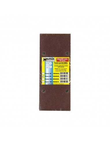 Lija Recambio Con Velcro 93x228 mm. con Agujeros Grano  80 (10 Piezas)